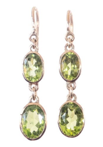 Um 1910 – Ohrringe mit Peridot