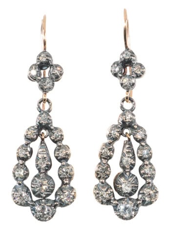 Um 1850 – Diamantohrringe