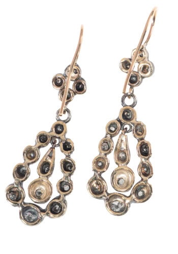 Um 1850 – Diamantohrringe – Bild 3