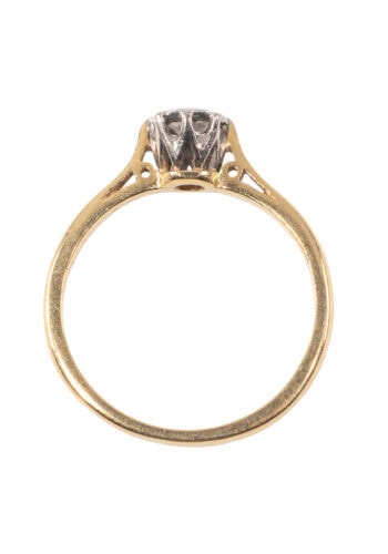 Datiert 1989 – Vintage Verlobungsring mit Diamantsolitär – Bild 5