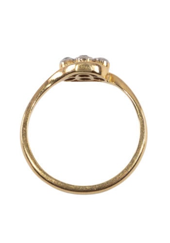 Um 1910 – Art Nouveau Ring mit Diamanten – Bild 5