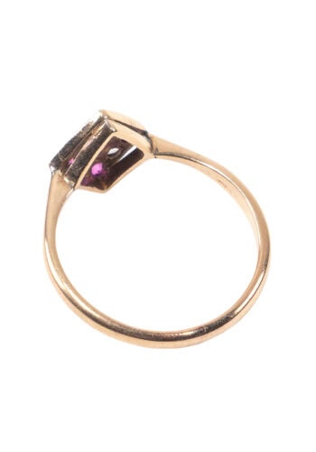 Um 1920 – Ring mit Rubinen & Diamanten – Bild 4