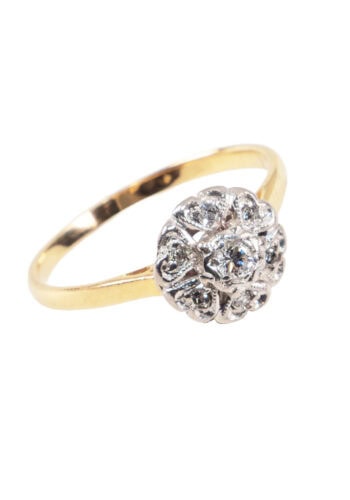 Um 1930 – Diamant Clusterring – Bild 3