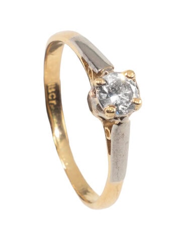 Um 1960 – Verlobungsring mit Diamantsolitär