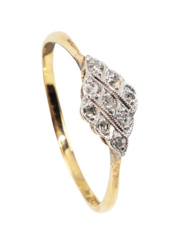 Um 1920 – Art Déco Ring mit Diamanten