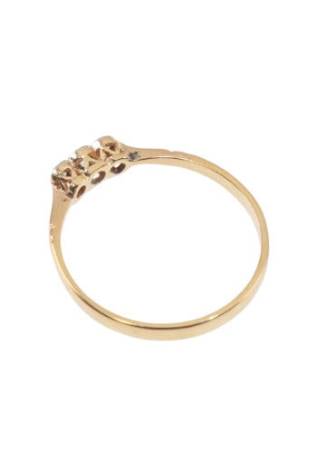 Um 1960 – Trilogy Ring mit 3 Diamanten – Bild 3