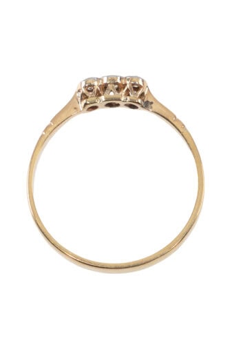 Um 1960 – Trilogy Ring mit 3 Diamanten – Bild 4