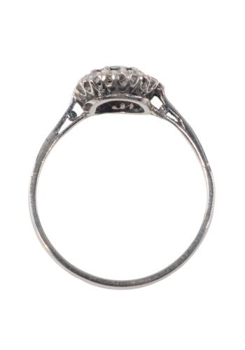 Um 1930 – Entourage Saphirring mit Diamanten – Bild 5