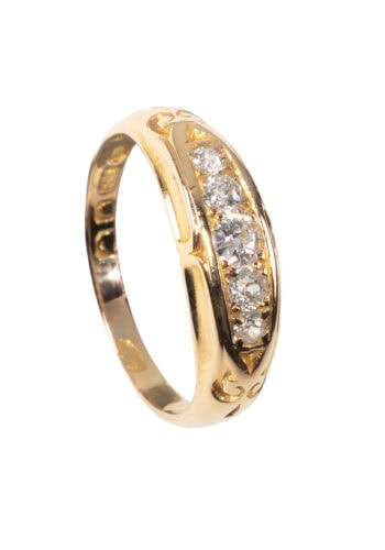Datiert 1898 – Viktorianischer Ring mit Diamanten