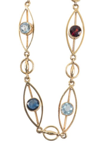 Um 1960 – Armband mit Multicolor Edelsteinen – Bild 3