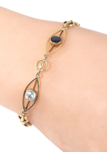 Um 1960 – Armband mit Multicolor Edelsteinen – Bild 5