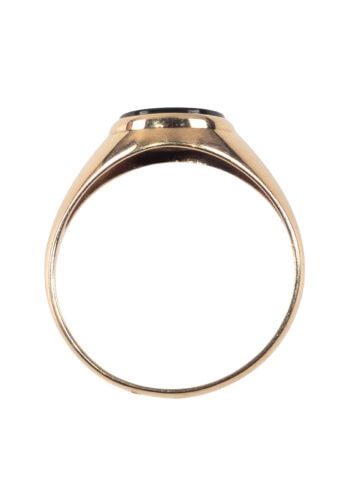 Datiert 1967 – Herrenring mit Onyx – Bild 4