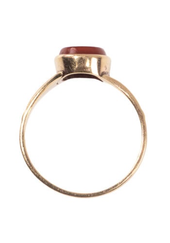 Datiert 1959 – Herrenring/Siegelring mit Karneol – Bild 4