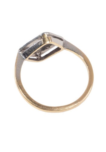 Um 1930 – Art Déco Ring mit Diamanten – Bild 4