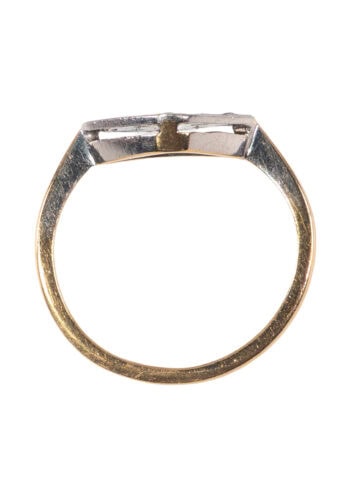 Um 1930 – Art Déco Ring mit Diamanten – Bild 5