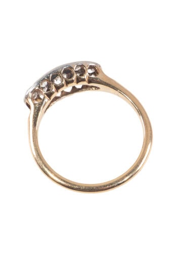 Um 1930 – Art Déco Ring mit Diamanten – Bild 4