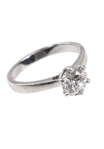 Um 1980 – Verlobungsring mit Diamantsolitär – Bild 3