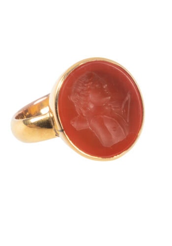 Um 1900 – Herrenring/Siegelring mit Intaglio