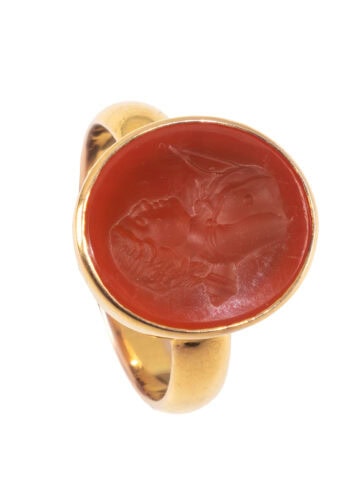 Um 1900 – Herrenring/Siegelring mit Intaglio – Bild 3