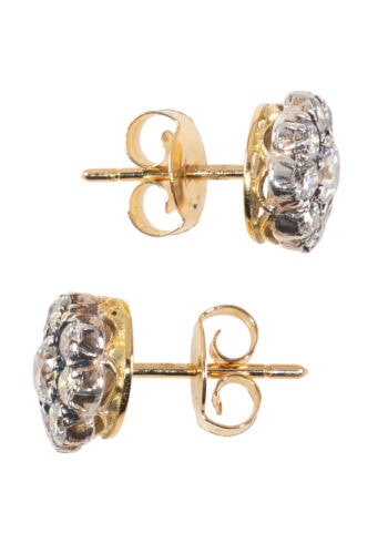 Um 1930 – Ohrringe Diamantcluster – Bild 3