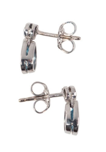 Um 1980 – Ohrringe mit Aquamarin und Diamanten – Bild 3