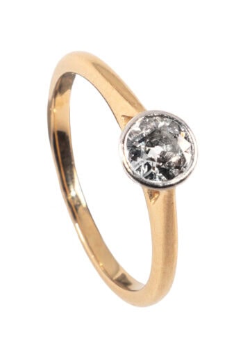 Um 1930 – Verlobungsring mit Diamantsolitär