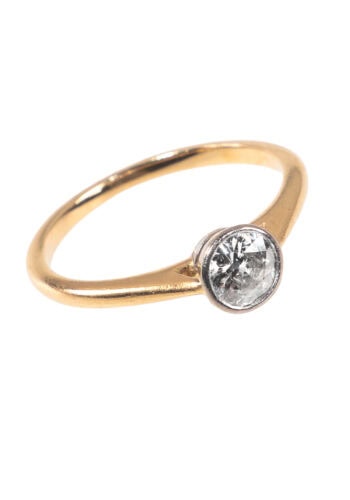 Um 1930 – Verlobungsring mit Diamantsolitär – Bild 3