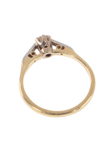 Um 1960 – Verlobungsring mit Diamantsolitär – Bild 3