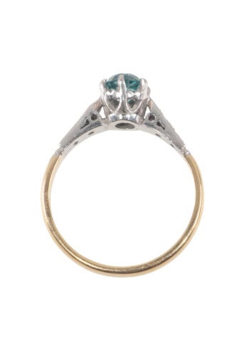 Um 1930 – Verlobungsring mit natürlichem Zirkon – Bild 4