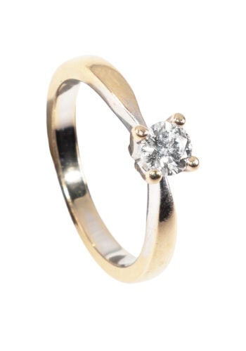 Um 1970 – Verlobungsring mit Diamantsolitär