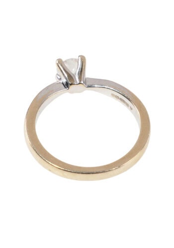 Um 1970 – Verlobungsring mit Diamantsolitär – Bild 3