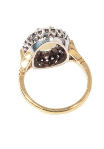 Datiert 1973 – Vintage Ring mit Opal und Diamanten – Bild 4
