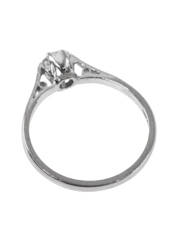 Um 1950 – Verlobungsring mit Diamantsolitär – Bild 4