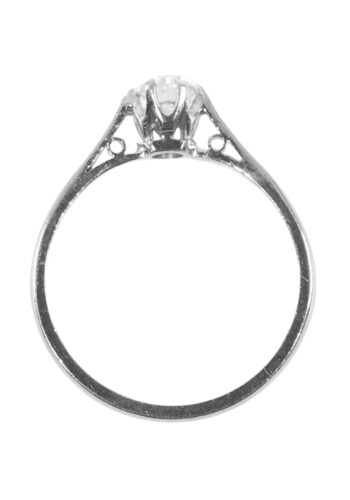 Um 1950 – Verlobungsring mit Diamantsolitär – Bild 5