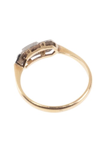 Um 1920 – Goldring mit Diamanten – Bild 3