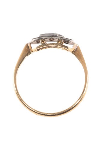 Um 1920 – Goldring mit Diamanten – Bild 4