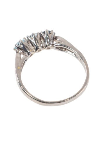 Um 1970 – Trilogy Ring mit 3 Topasen – Bild 3