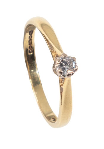 Um 1960 – Verlobungsring mit Diamantsolitär