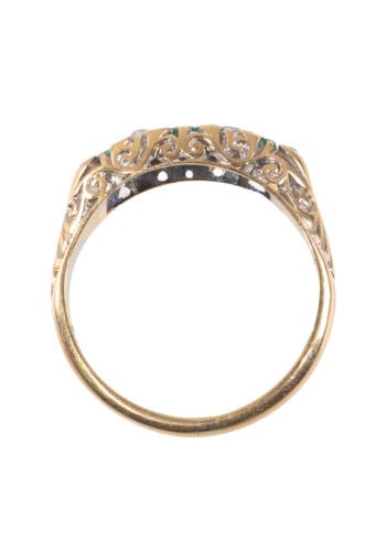 Um 1910 – Edwardianischer Ring mit Smaragden – Bild 5