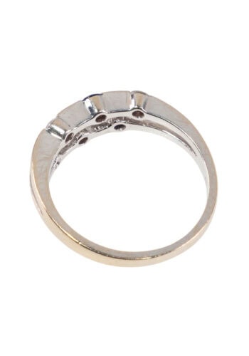 Um 1990– Goldring mit Saphiren und Diamanten – Bild 4