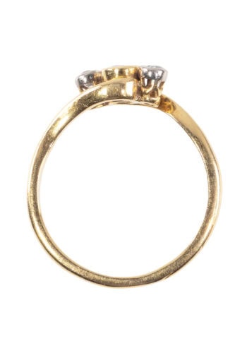 Um 1910 – Art Nouveau Ring mit Saphir und Diamanten – Bild 4