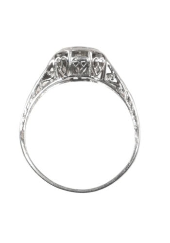 Um 1930 – Verlobungsring mit Diamantsolitär – Bild 4