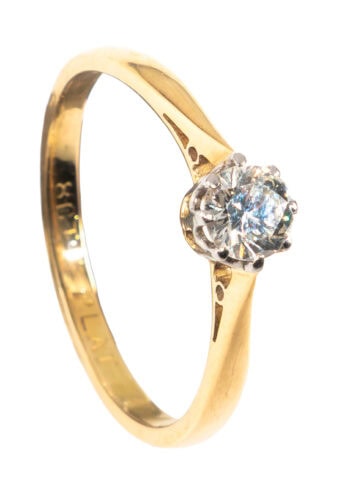 Um 1970 – Verlobungsring mit Diamantsolitär