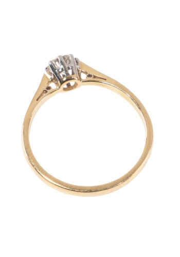 Um 1970 – Verlobungsring mit Diamantsolitär – Bild 3