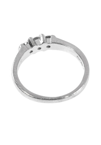 Um 1980 – Trilogy Ring mit 3 Diamanten – Bild 3