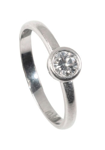 Um 1980 – Verlobungsring mit Diamantsolitär