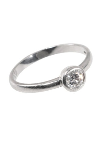 Um 1980 – Verlobungsring mit Diamantsolitär – Bild 3