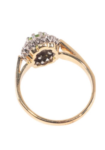 Um 1950 – Entouragering mit Peridot und Diamanten – Bild 4