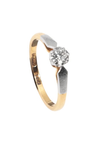 Um 1970 – Vintage Verlobungsring mit Diamantsolitaire