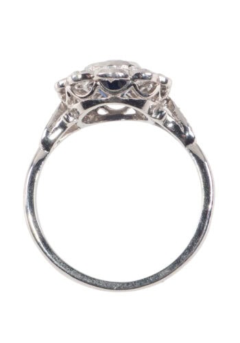 Um 1970 – Entourage Ring mit Saphir und Diamanten – Bild 5